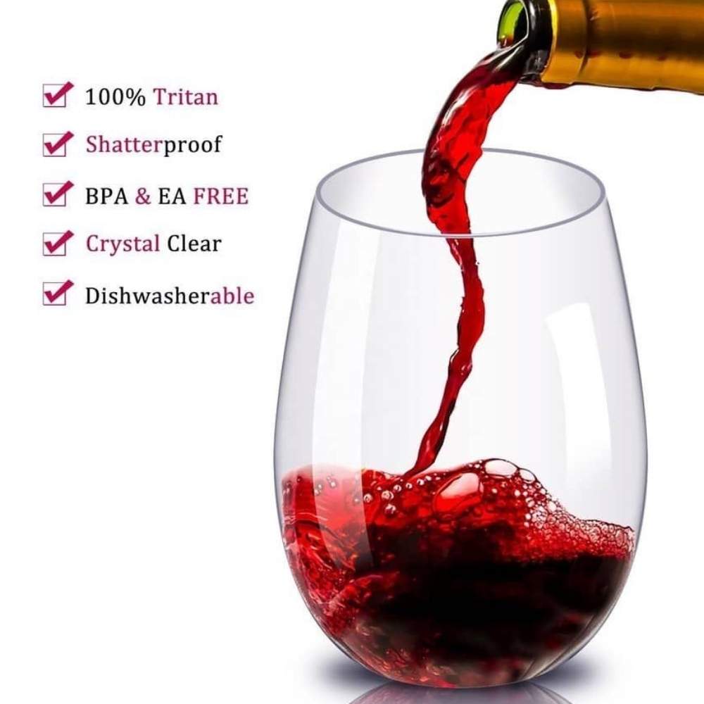 Plastic Stemless Wine Glasses