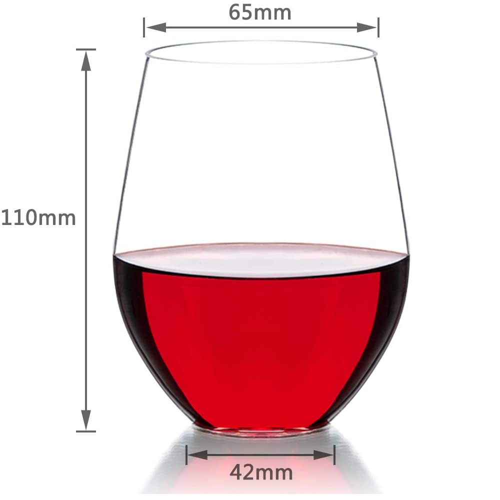Plastic Stemless Wine Glasses