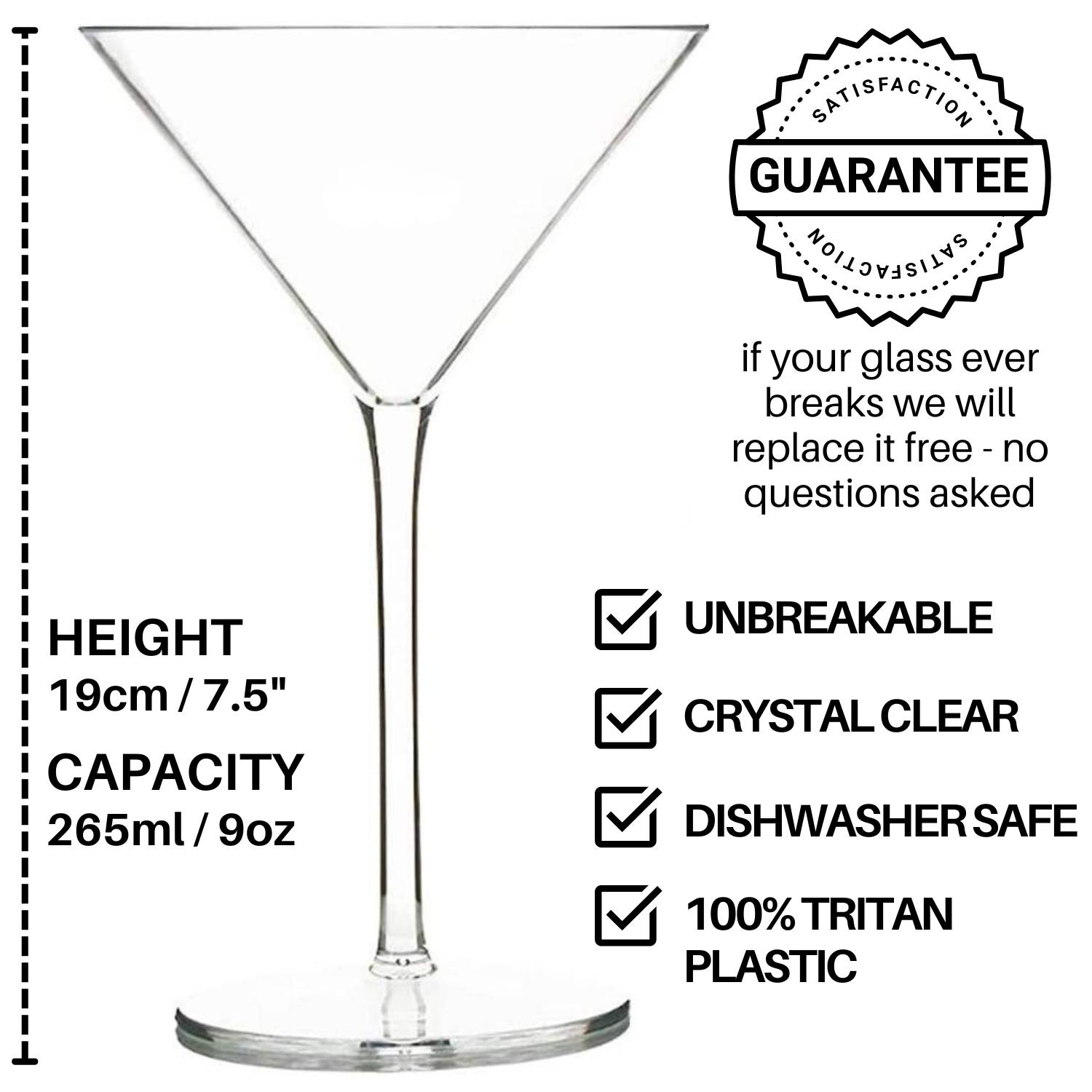 Plastic Martini Glasses